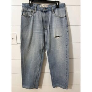Levis550 Jeans Mens 35x30 Blue Relaxed Fit Distressed Ripped Denim 90s Y2K Baggy